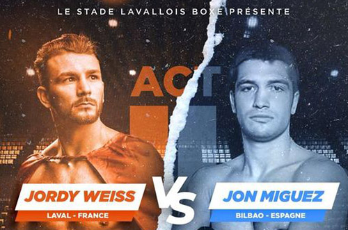 Combat de boxe entre Jordy Weiss et Jon Miguez à l’Espace Mayenne : les billets sont en vente